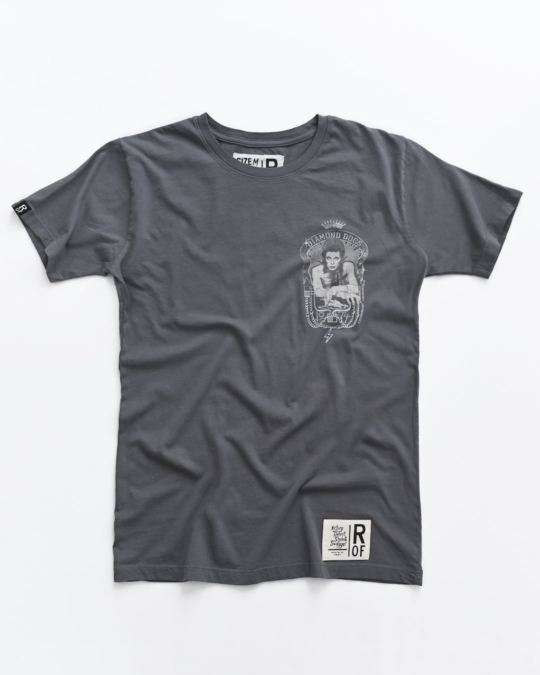 Davie Bowie 1974 Diamond Dogs Vintage Grey Tee