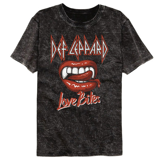 Def Leppard Love Is Biting Mineral Wash T-Shirt