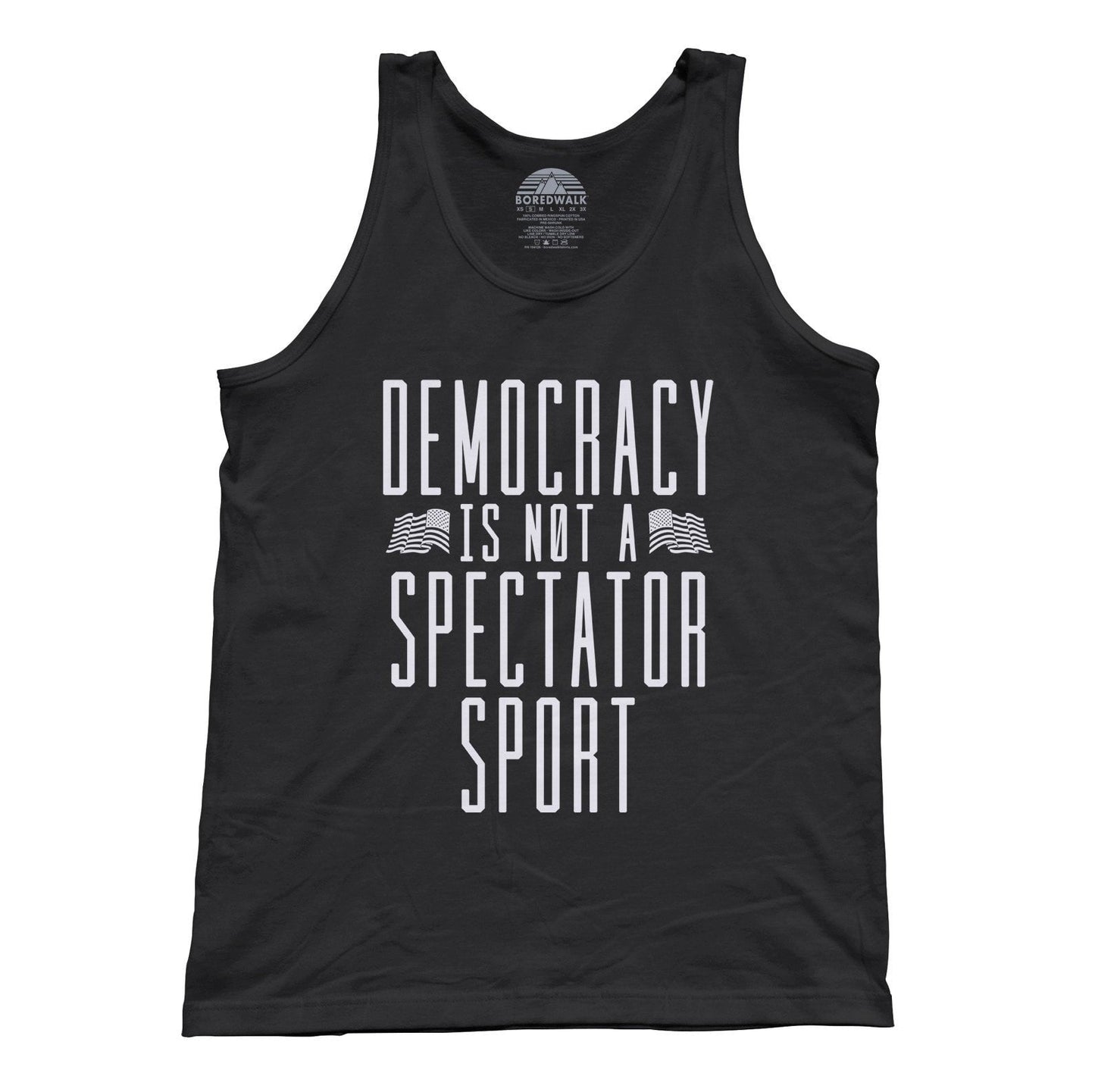 Unisex Democracy Is Not a Spectator Sport Tank Top - Protest Shirt