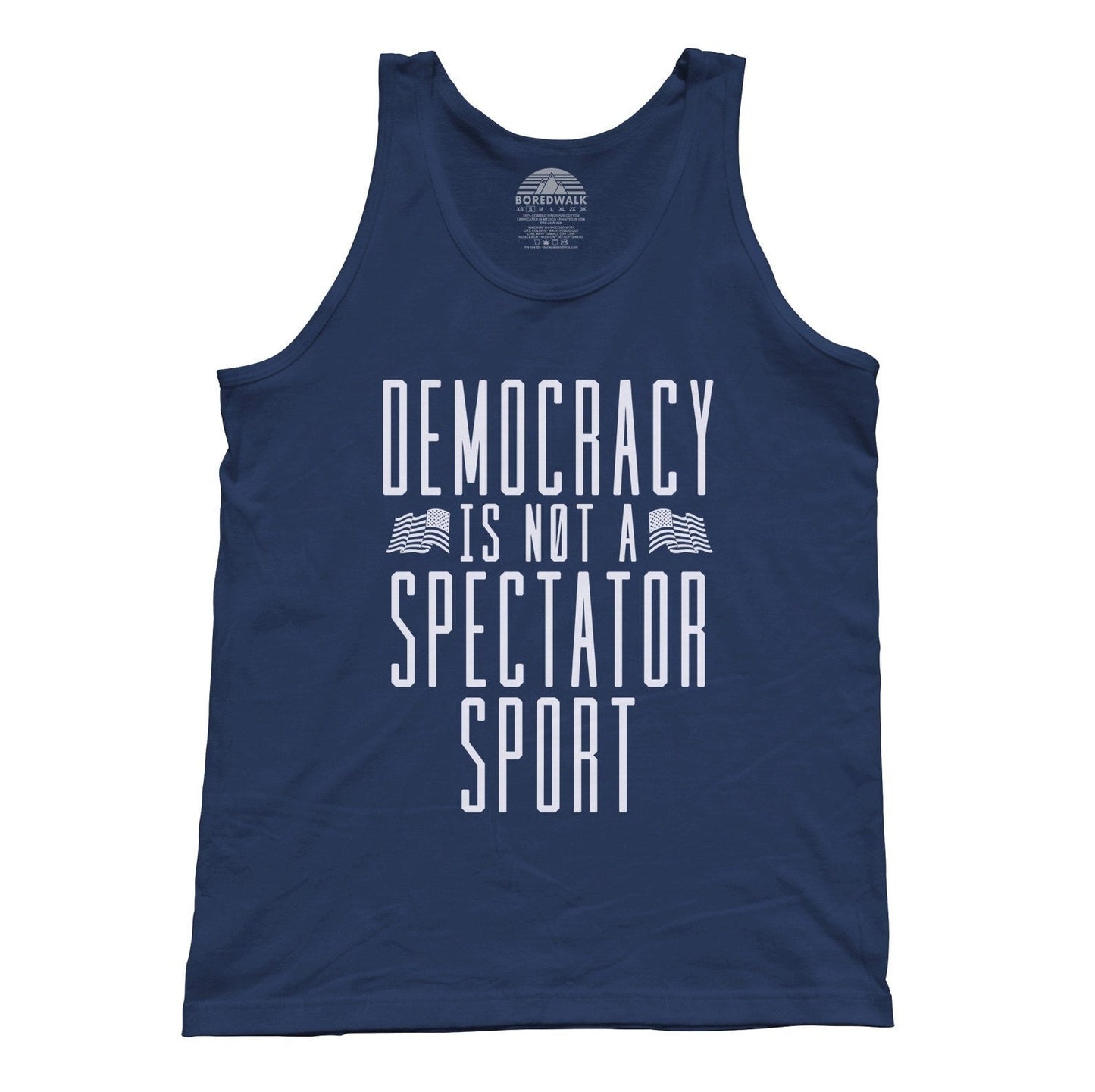 Unisex Democracy Is Not a Spectator Sport Tank Top - Protest Shirt