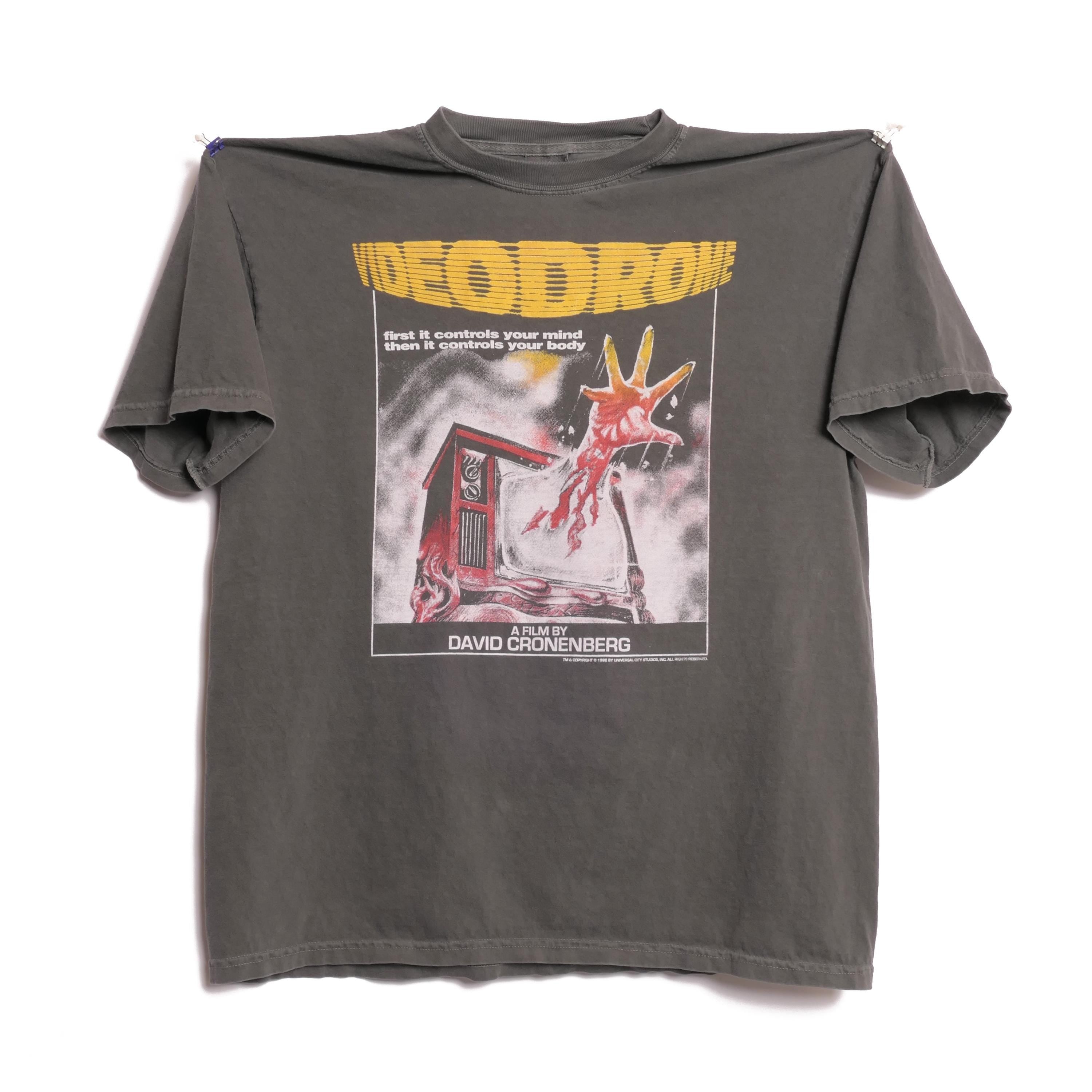 Videodrome David Cronenberg Tee 1980'S Psychological Drama Film Body Trauma Horror Scary Film Cult Criterion Faded Xl (1)