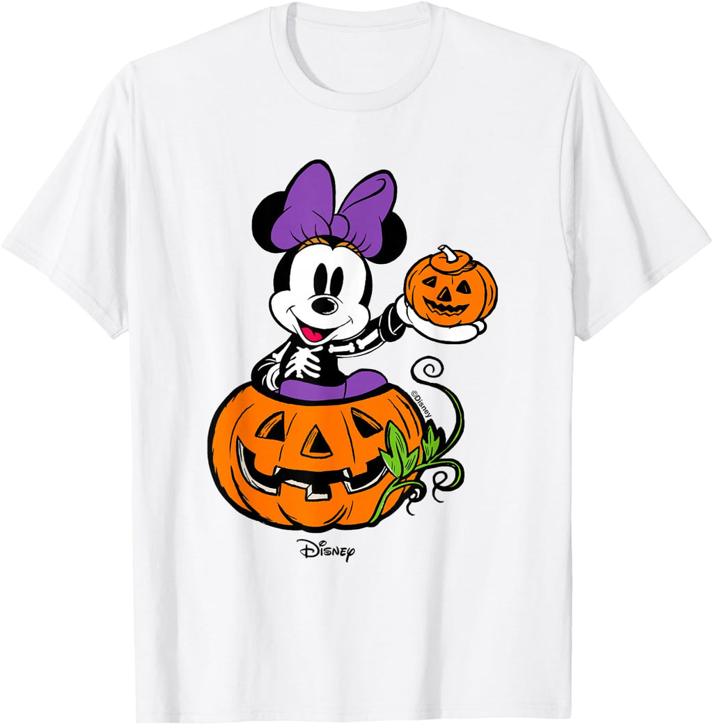 Minnie Mouse Halloween Pumpkin Skeleton Unisex T-shirt, Sweatshirt, Hoodie (1)