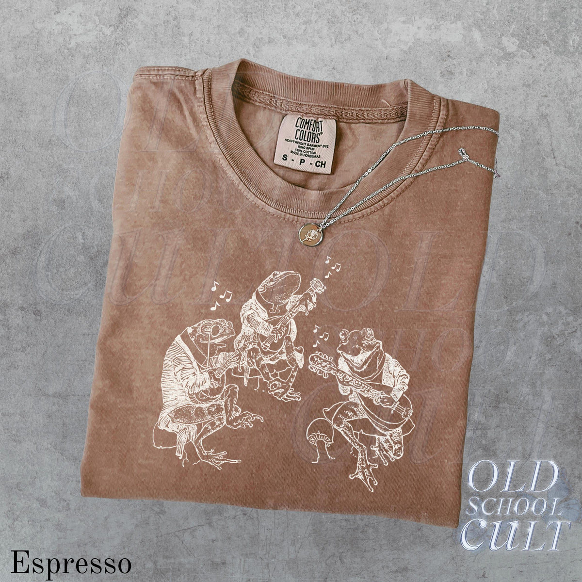 Frog Musicians 90s Retro Comfort Colors Vintage Frog Frog Tee Frog Lovers Tee Beige (3)