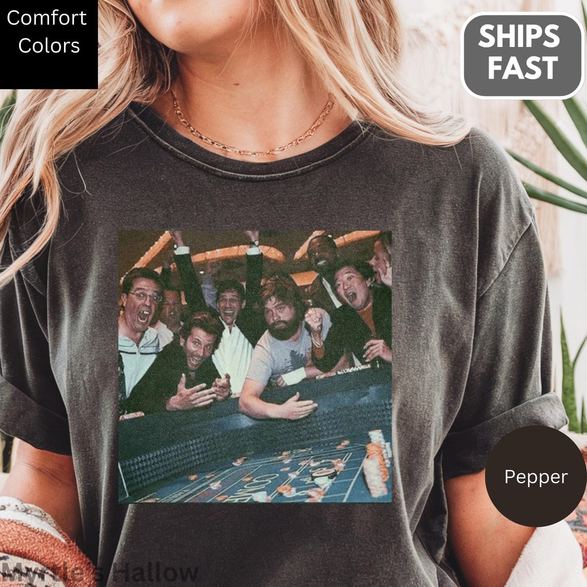 Vintage Hangover Movie Poker Scene Comfort Colors Tee Unisex T-shirt, Sweatshirt, Hoodie (2)
