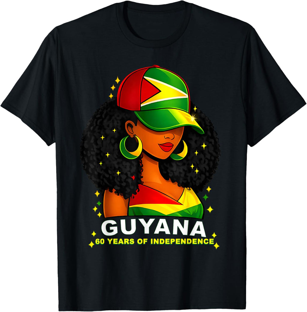 Guyana 60 Years Independence Proud Guyanese Unisex T-shirt, Sweatshirt, Hoodie (1)