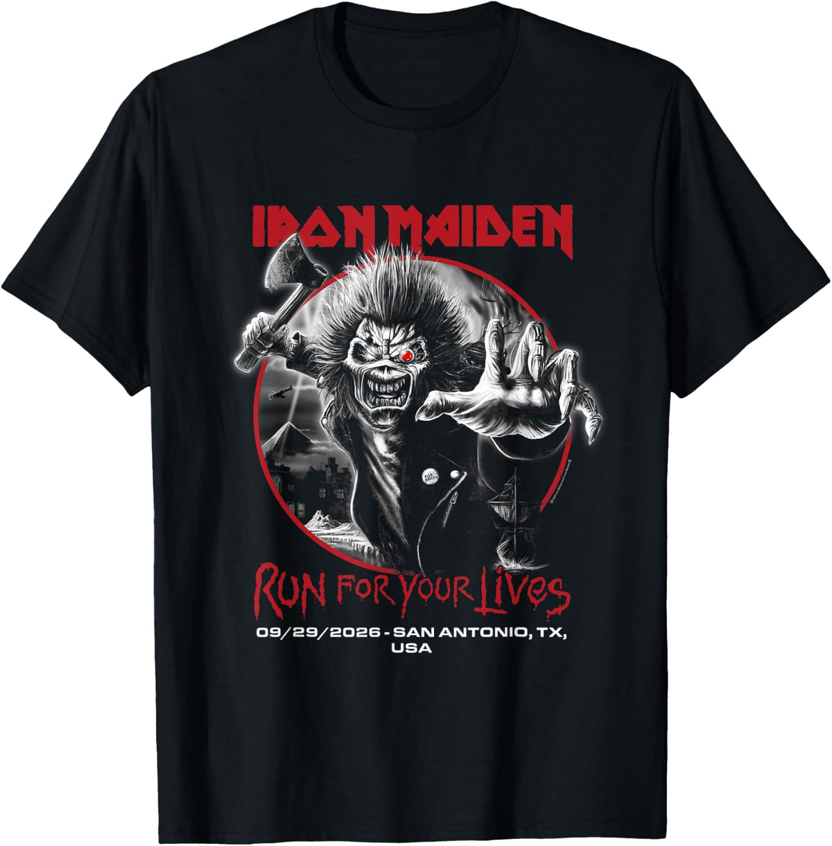 Iron Maiden Run Lives Tour 2026 San Antonio Unisex T-shirt, Sweatshirt, Hoodie (1)