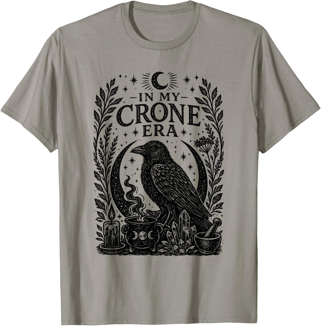 Crone Era Witchy Raven Cauldron Goth Witch Unisex T-shirt, Sweatshirt, Hoodie (1)