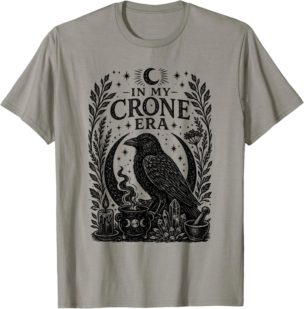 Crone Era Witchy Raven Cauldron Goth Witch Unisex T-shirt, Sweatshirt, Hoodie (1)