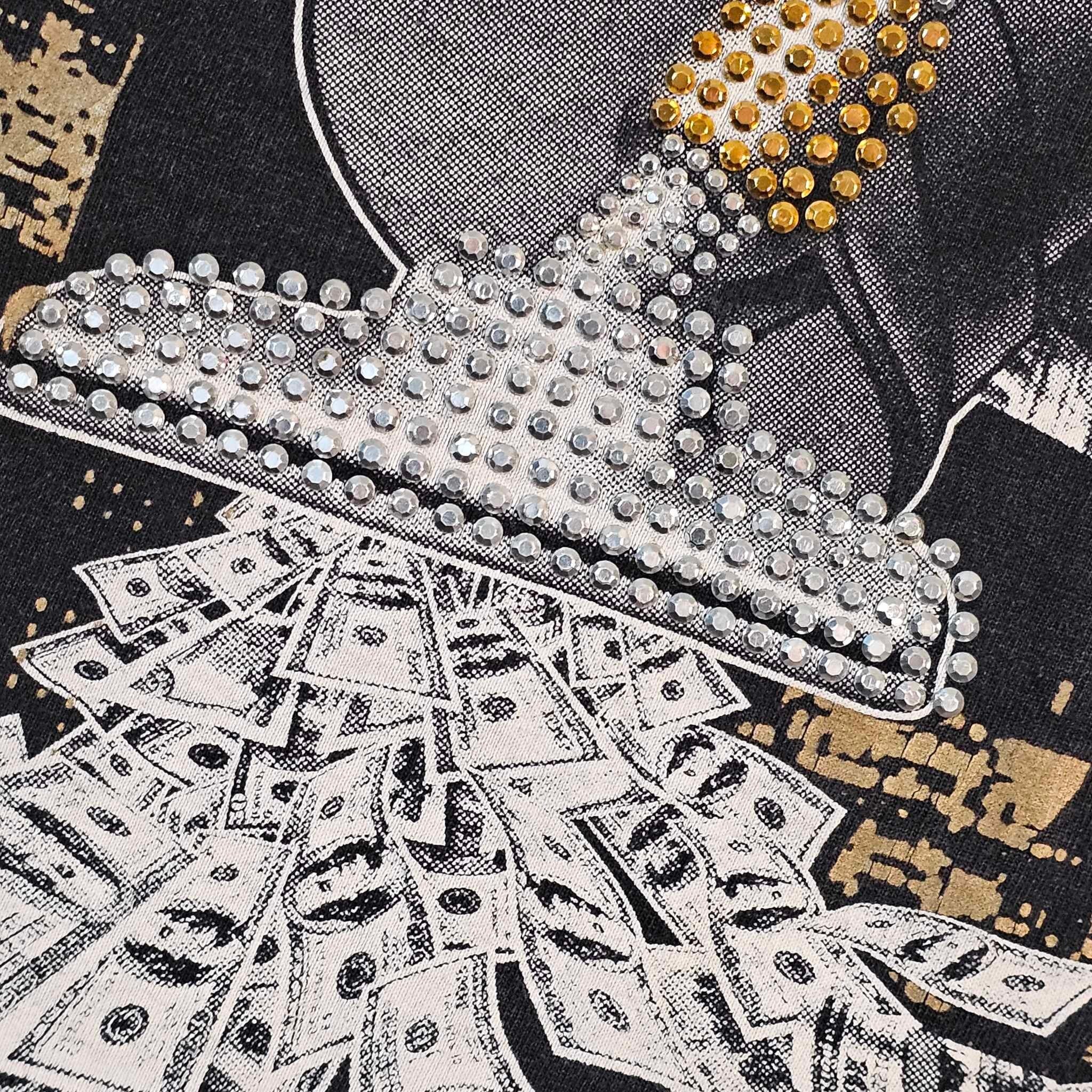 Homer Simpsons Vintage Y2k Rap Money Vacuuming Cash Rhinestones Pro Max Heavy Weight Tee Gangster 4xl Tall Free Shipping (4)