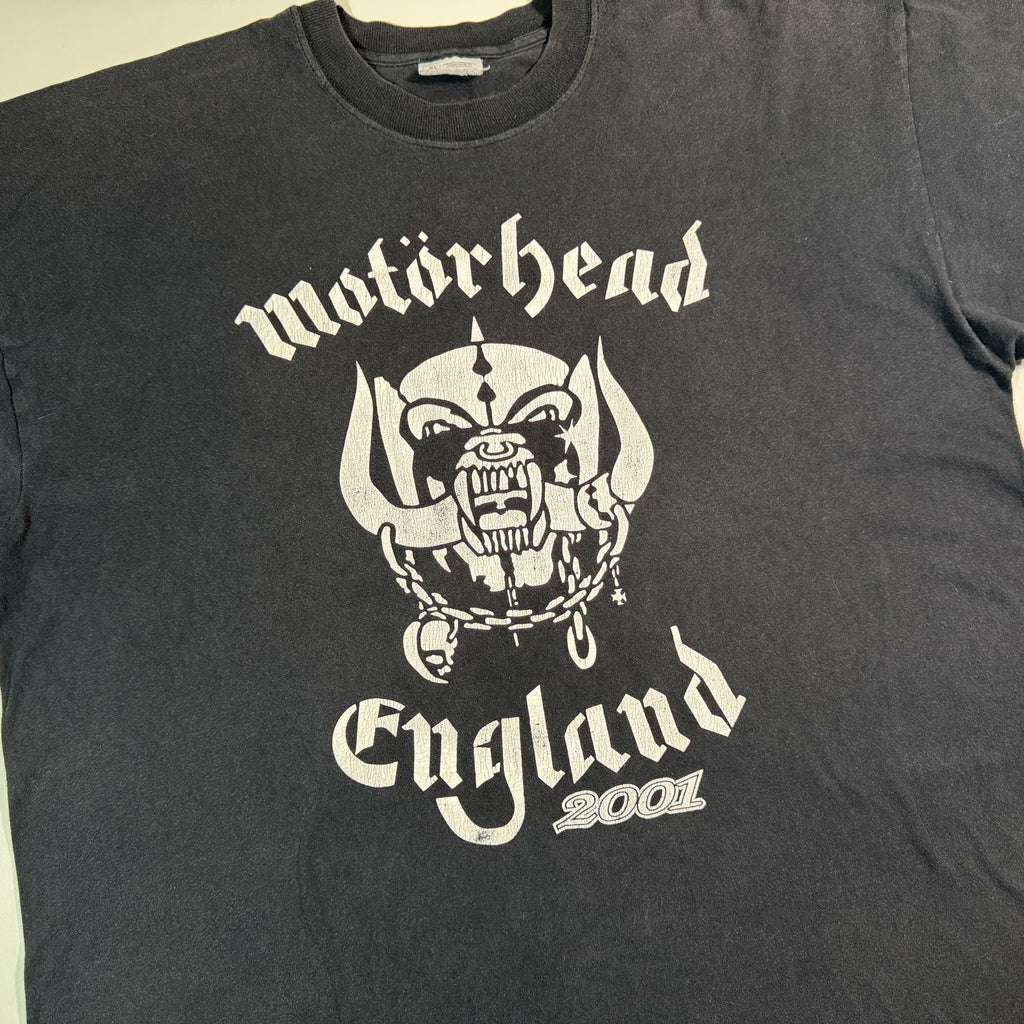 Vintage 2001 Mot Rhead Authentic Distressed Y2k Heavy Metal Band Tour Faded Black Tee Xl (3)