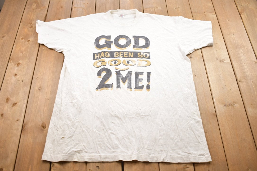 Vintage 1990s God Good Streetwear Retro Single Stitch Made Usa 1990s (1)