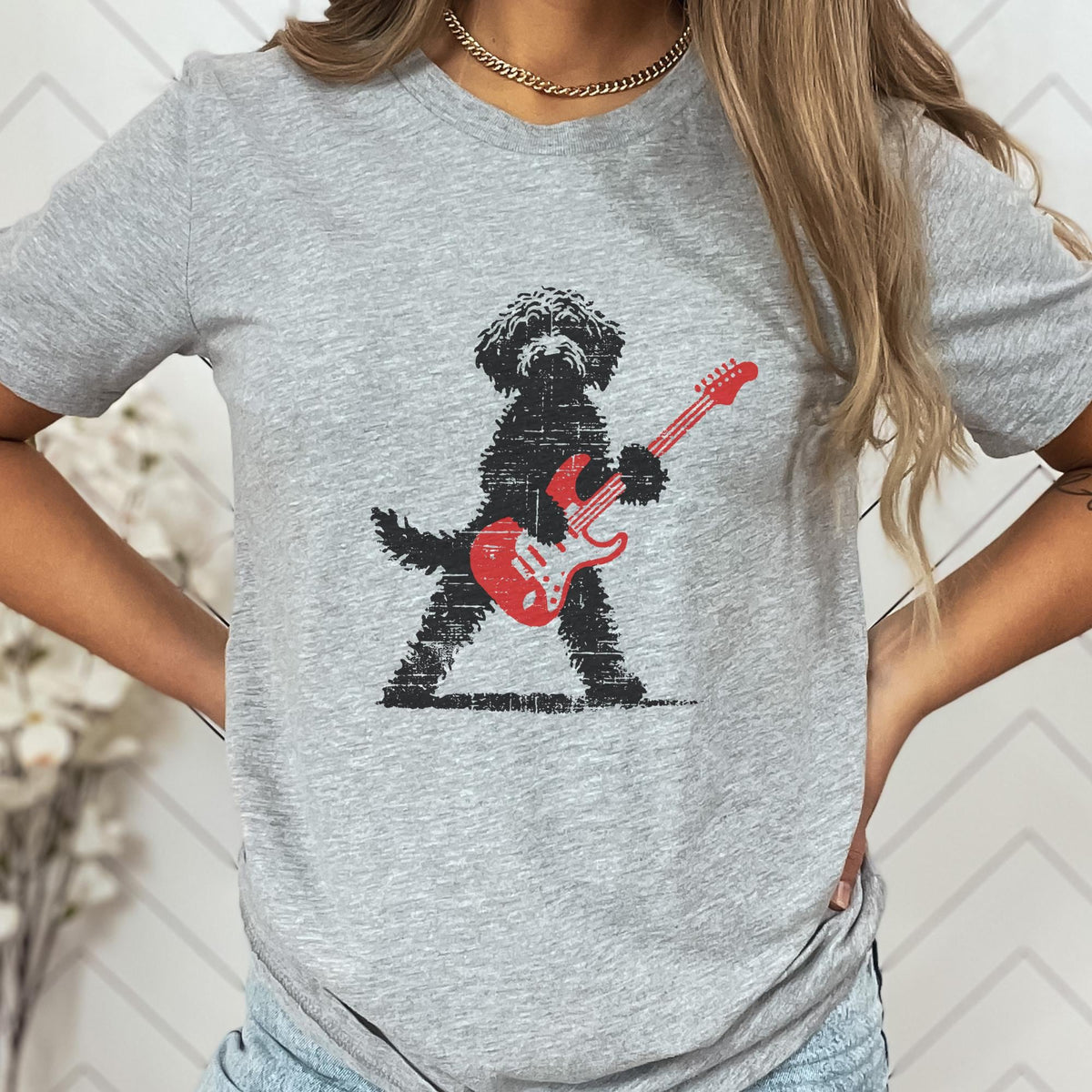 Goldendoodle Rock Guitar Music Lover Tee Doodle Mom Dad Gif Rock Dog (4)