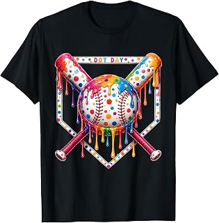 Dot Day Baseball Colorful Dots Art Unisex T-shirt, Sweatshirt, Hoodie (1)