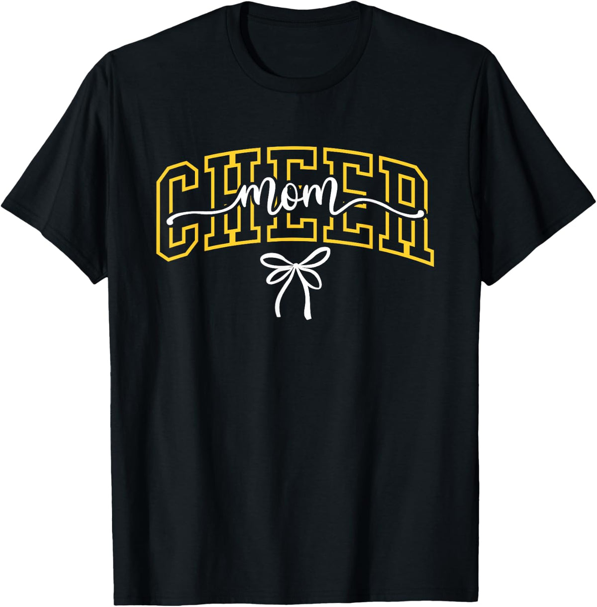 Cheer Mom Chearleading Mom School Black Gold Unisex T-shirt, Sweatshirt, Hoodie (1)