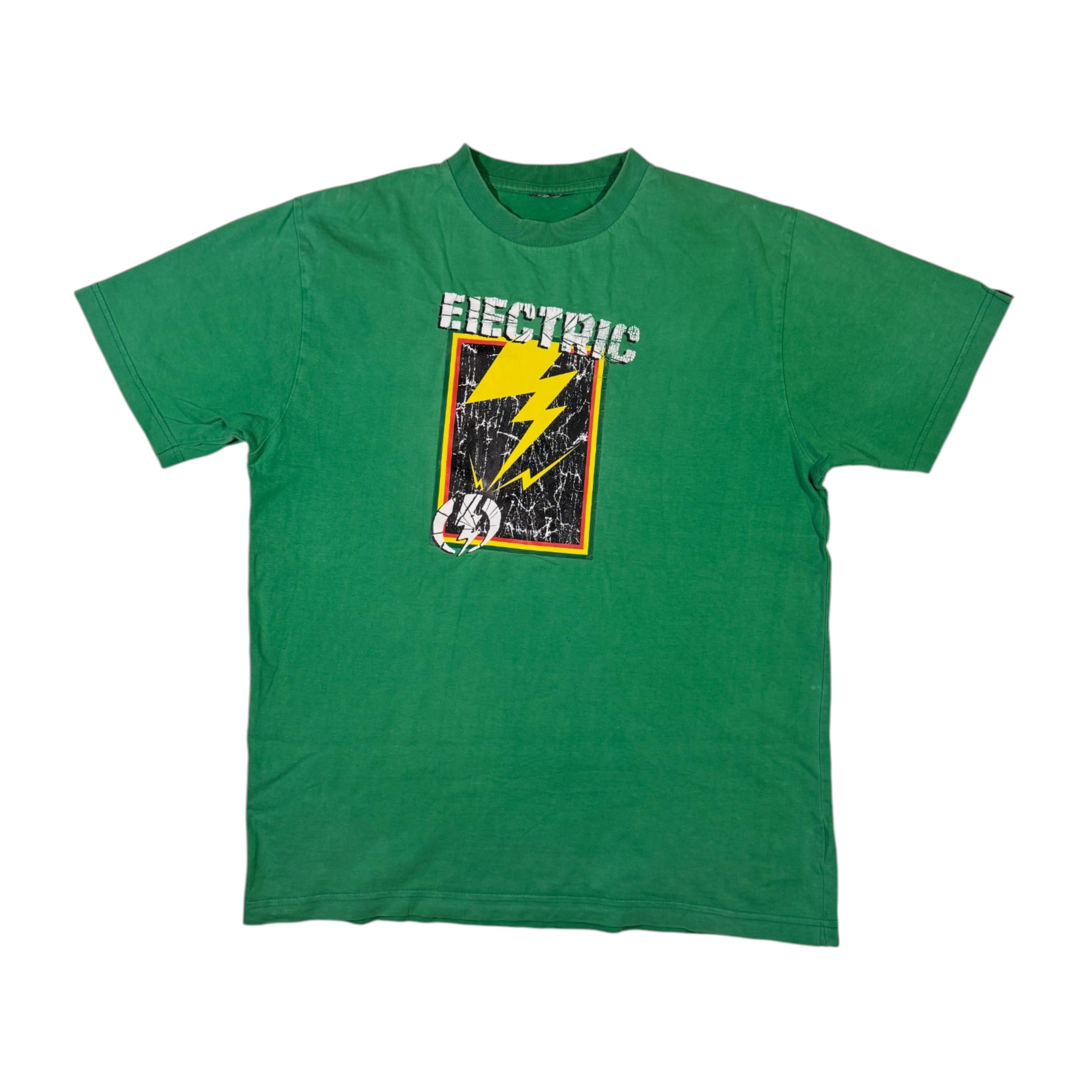 Vintage Electric Y2k Retro Eyewear Extreme Surf Skateboarding Green Tee (1)