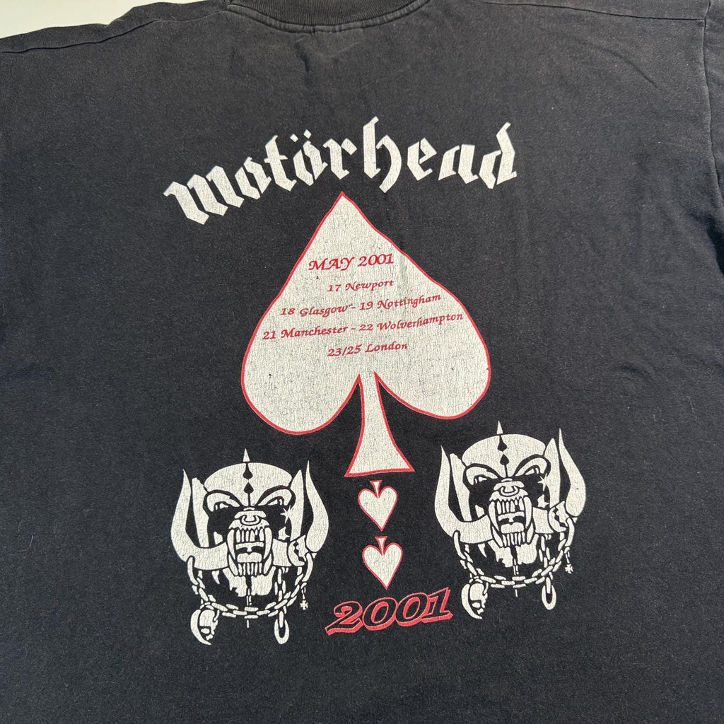 Vintage 2001 Mot Rhead Authentic Distressed Y2k Heavy Metal Band Tour Faded Black Tee Xl (4)