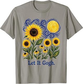 Let Gogh Artist Van Gogh Sunflowers Starry Night Unisex T-shirt, Sweatshirt, Hoodie (1)