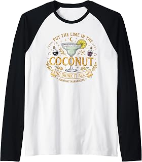 Vintage Coconut Margaritas Retro Halloween Magic Practical Raglan Baseball Tee (1)