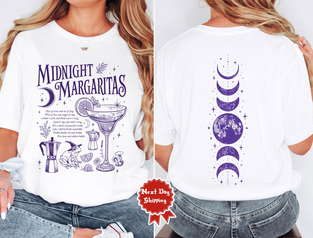Retro Midnight Margaritas Practical Magic Tee Retro Halloween Movie Tequila Spooky Season (2)