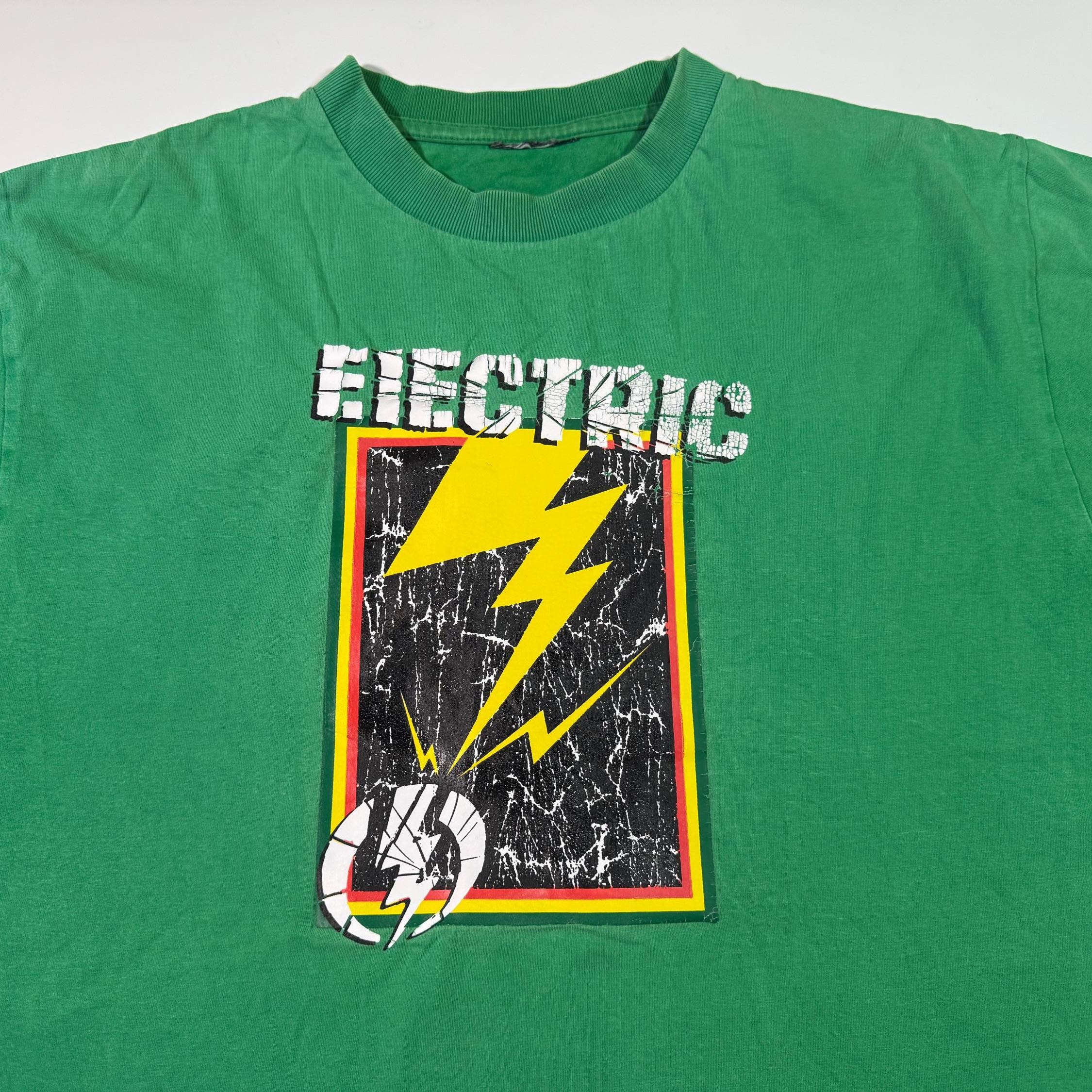 Vintage Electric Y2k Retro Eyewear Extreme Surf Skateboarding Green Tee (2)