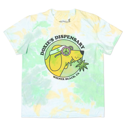 doxieÃ¢â‚¬â„¢s dispensary unisex tie-dye tee