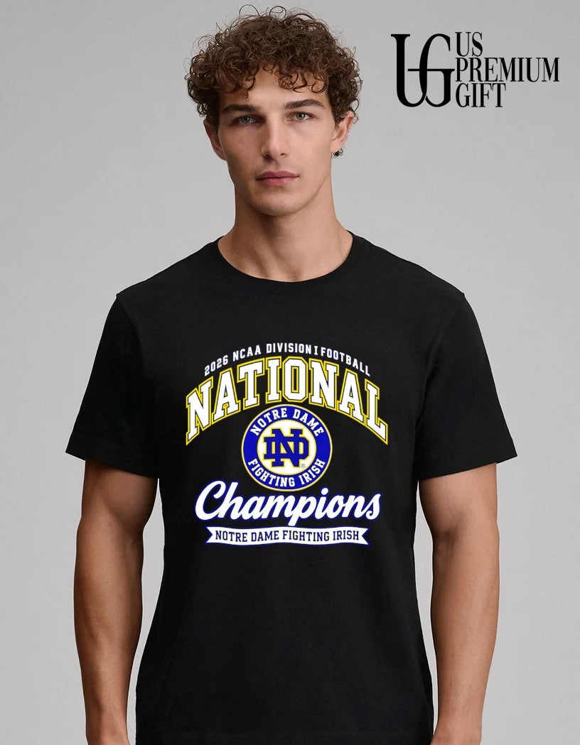 Notre Dame Fighting Irish 2026 NCAA Football National Champions logo shirt