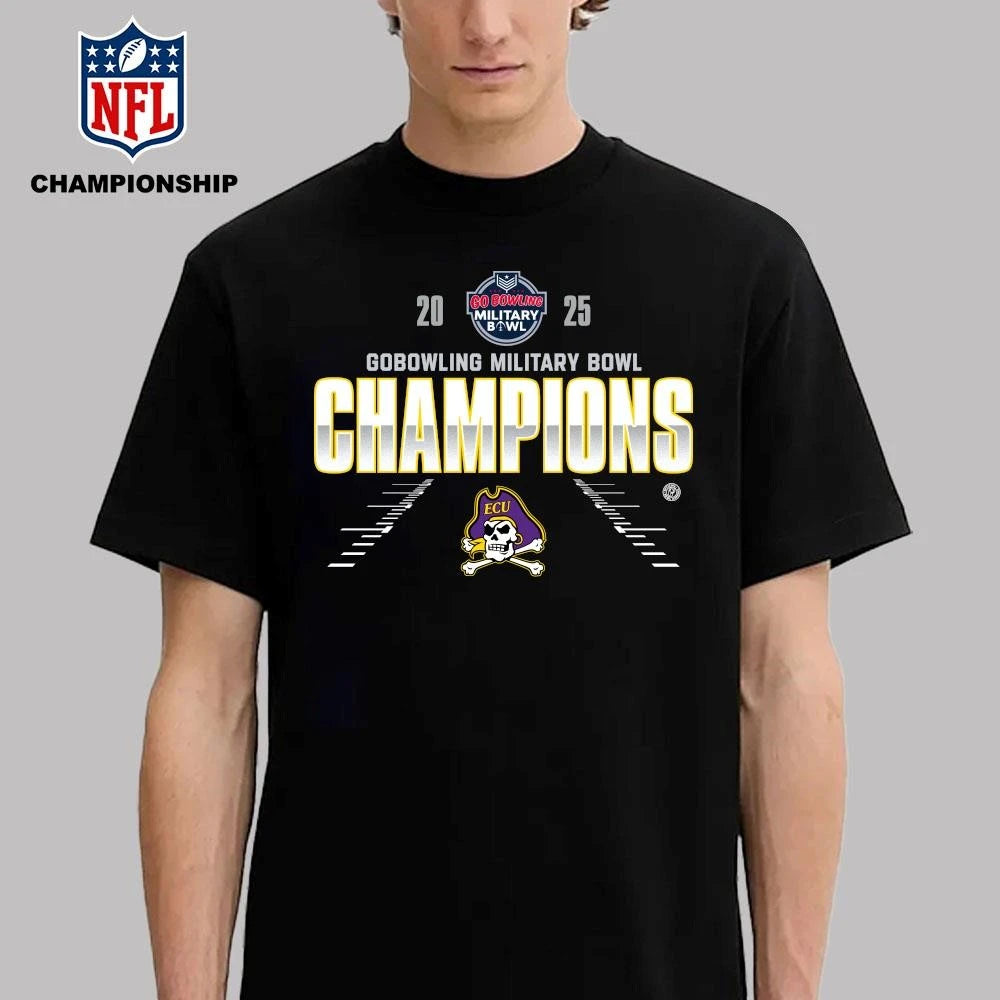 East Carolina Pirates 2025 Military Bowl Champions Shirt
