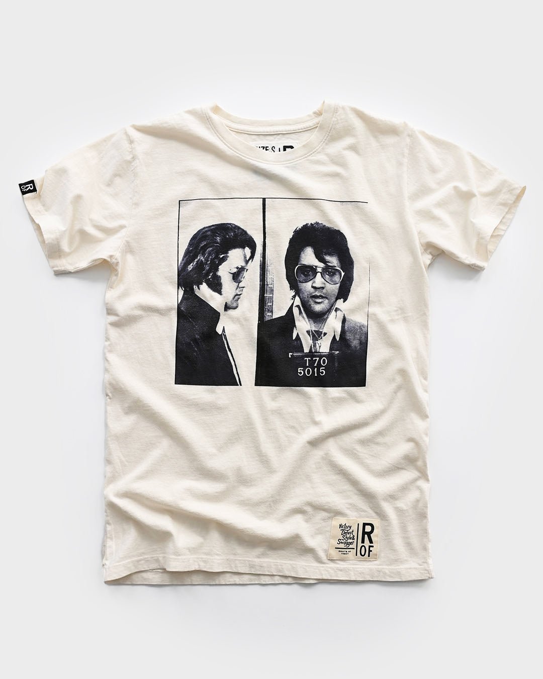 Elvis Presley Mug Shot Photo White Tee
