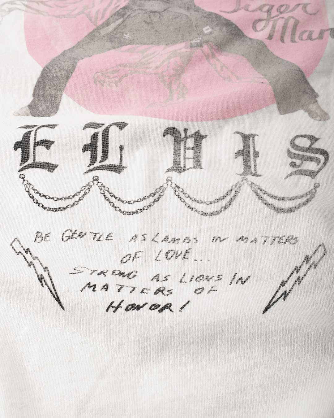 Elvis Tiger Man Photo White Tee