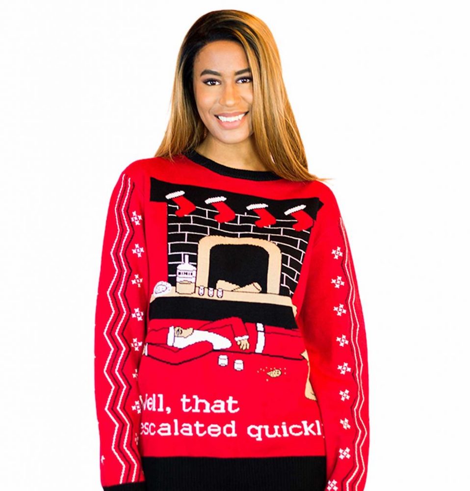 Drunk Santa Ugly Christmas Sweater Women’s
