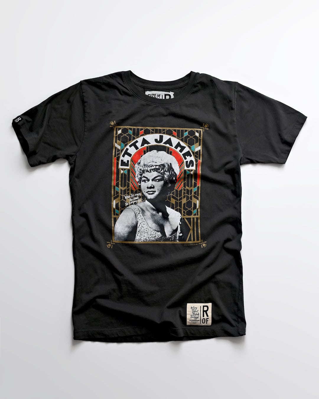 Etta James Portrait Photo Black Tee