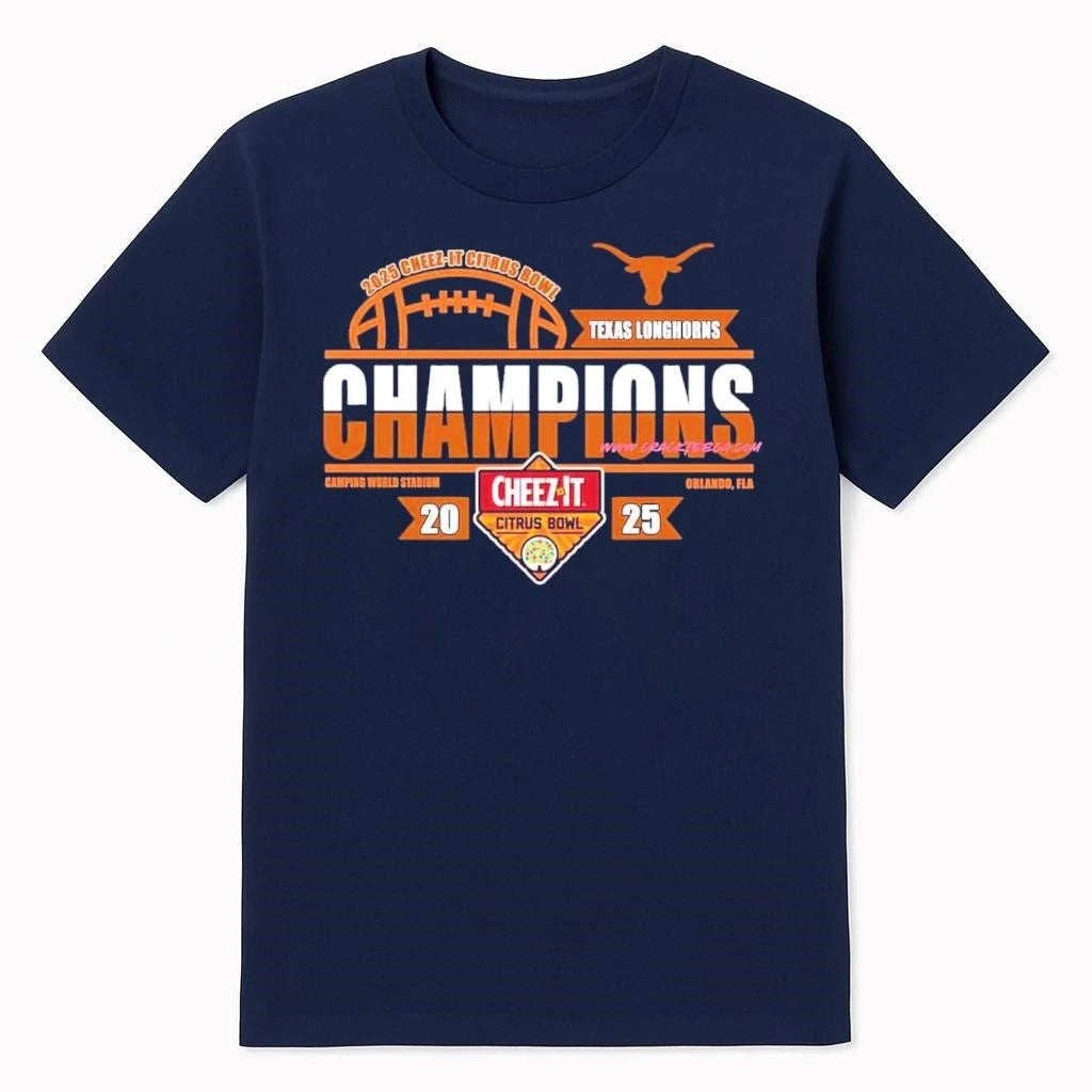 exas Longhorns Football 2025 Cheez-It Citrus Bowl Champions Locker Room Shirt