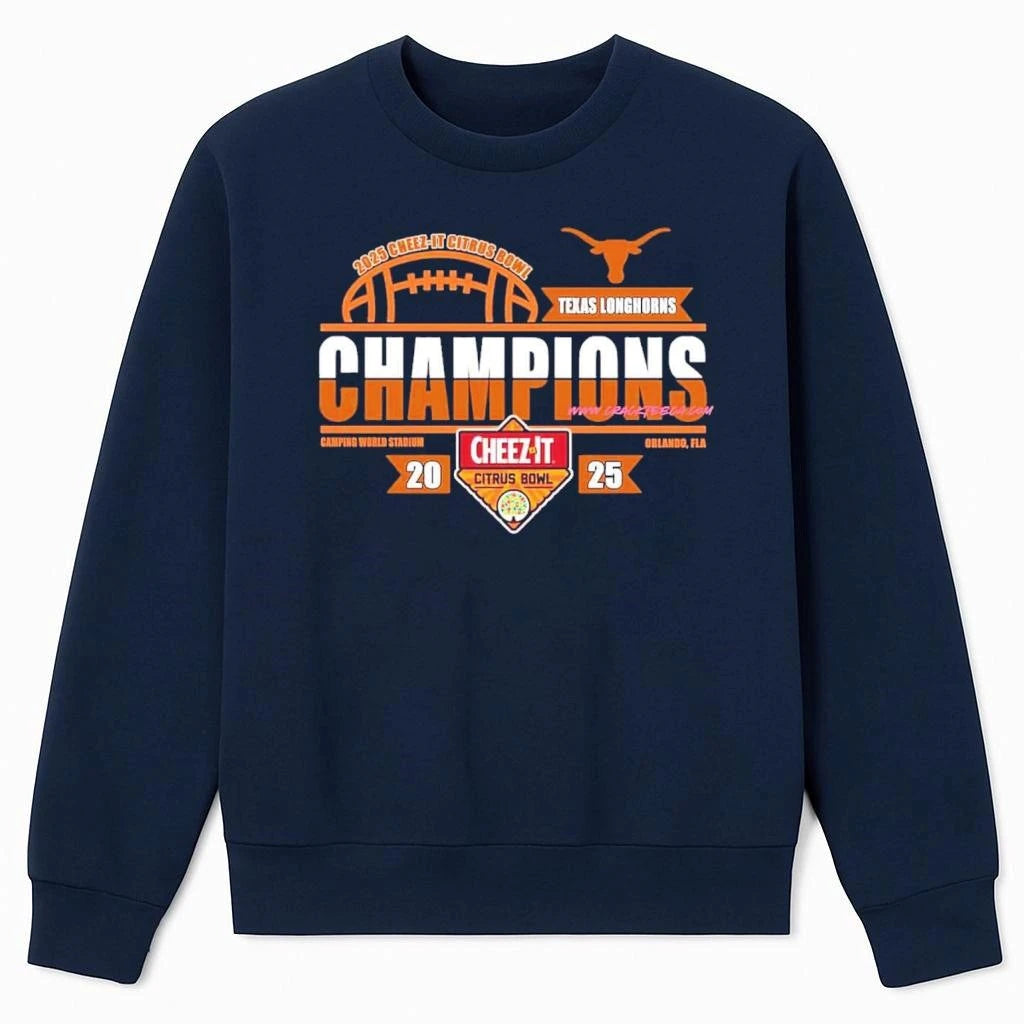 exas Longhorns Football 2025 Cheez-It Citrus Bowl Champions Locker Room Shirt
