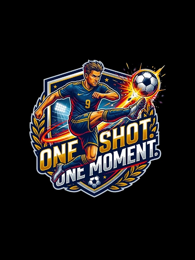 One Shot One Moment World Cup Football Striker Soccer Motivation by MT-Hub | Art for Every Soul