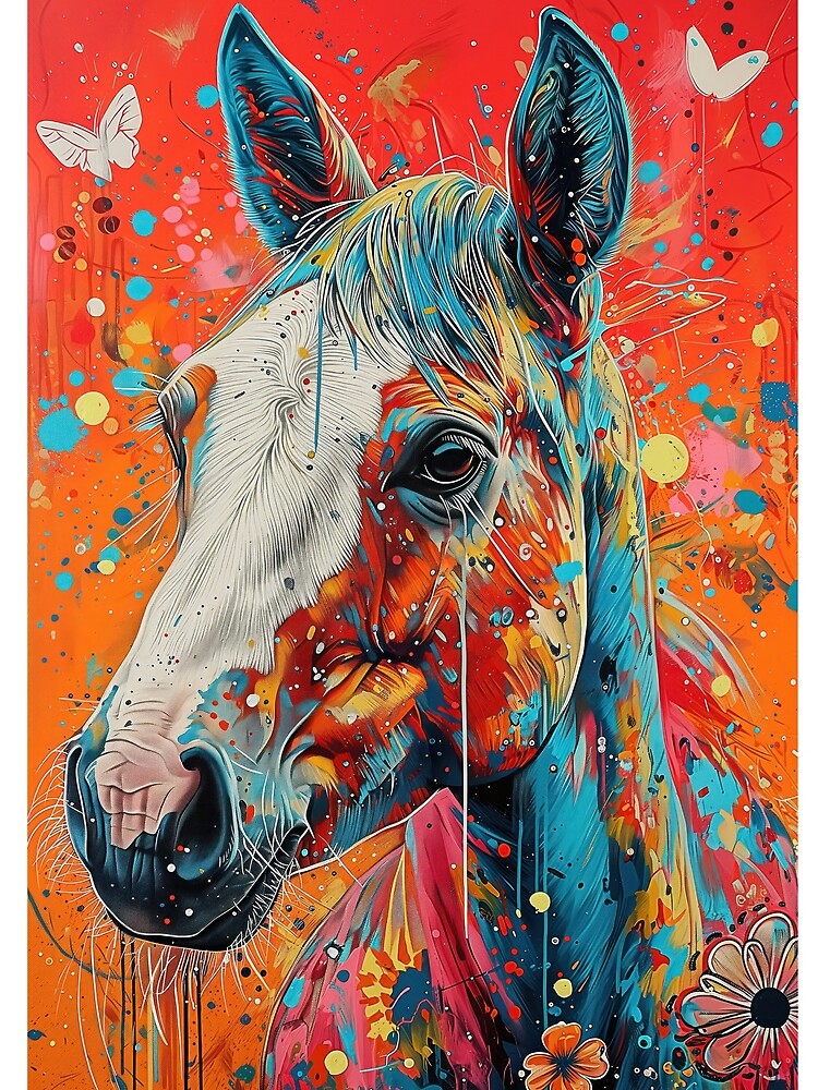 Ornamental Portrait of a Horse by Earth Celebration Designs