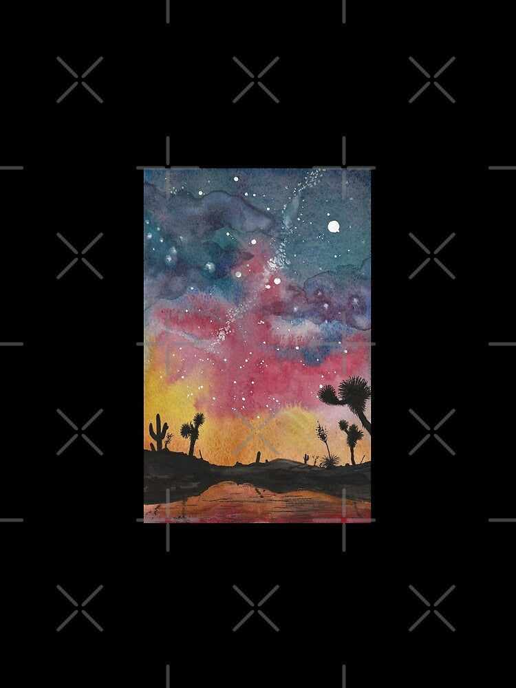 watercolor Desert Sunset by bluejayknits