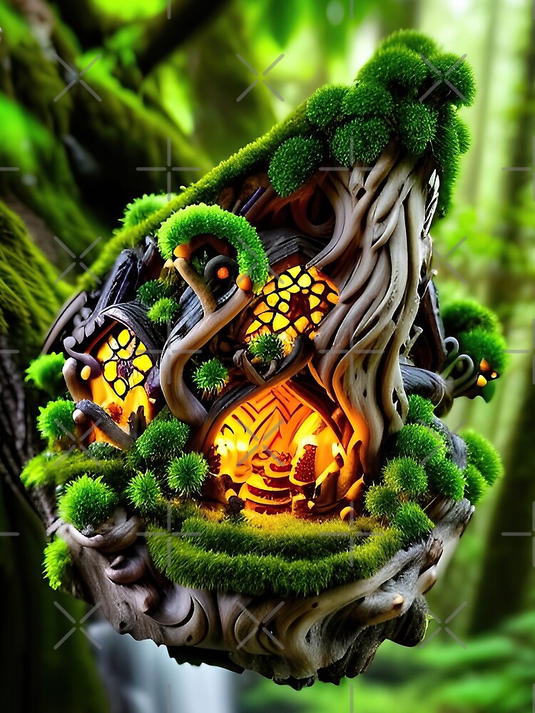 A beautiful lush Fairycore forest with dense growth by PixieDustAIArt