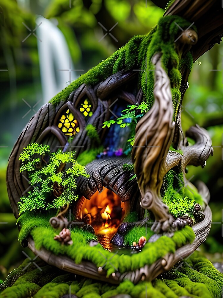A beautiful lush Fairycore Elf forest in detail by PixieDustAIArt