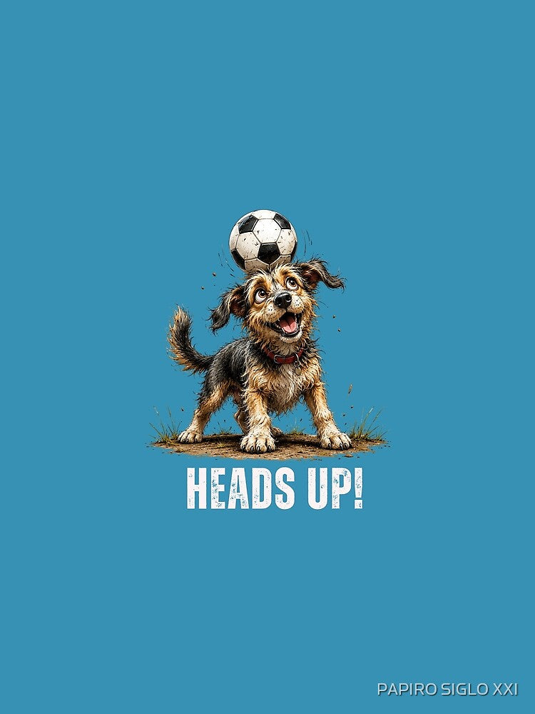 Heads Up – Football Scruffy Dog Illustration by PAPIRO SIGLO XXI