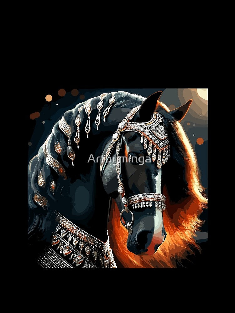 Beautiful Equestrian Night's Horse by Artbyminga