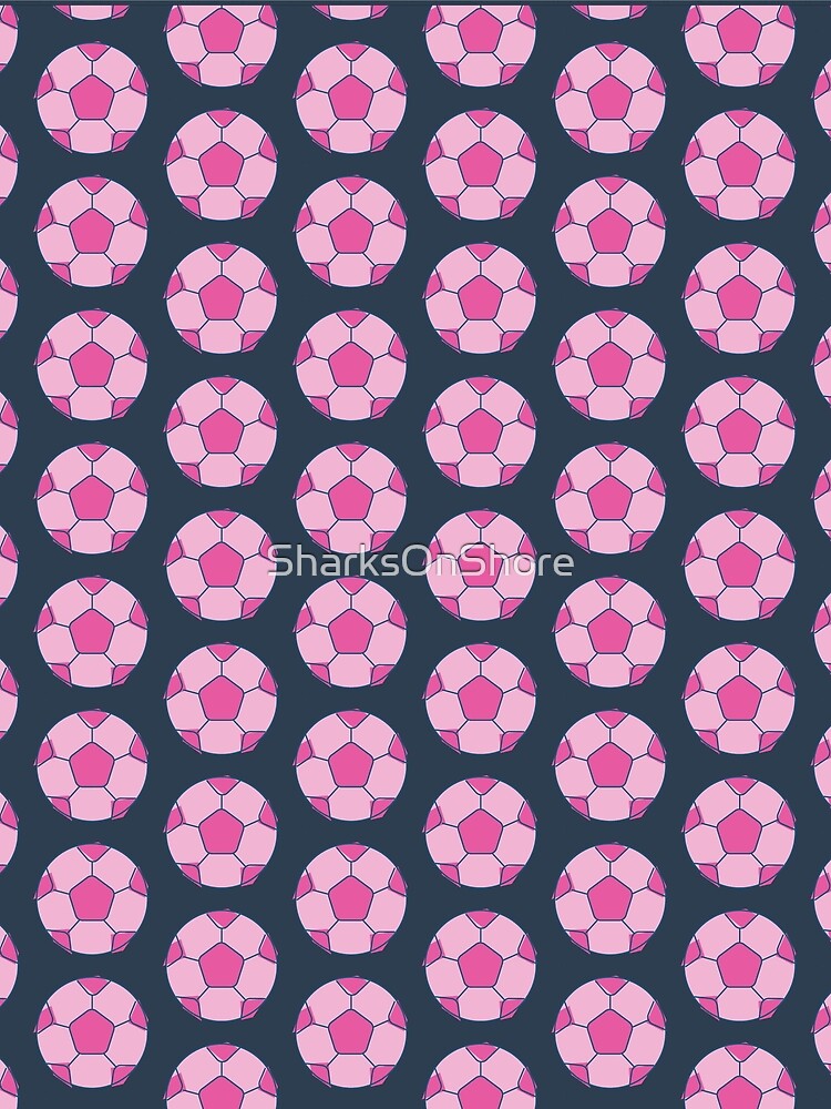 Power Pink Soccer Ball Pattern by SharksOnShore