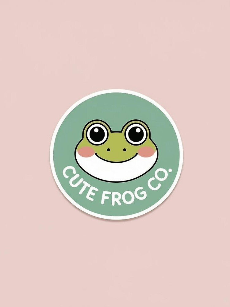 Cute Frog Co. – Adorable Kawaii Frog Logo Design by Froggy Feelings