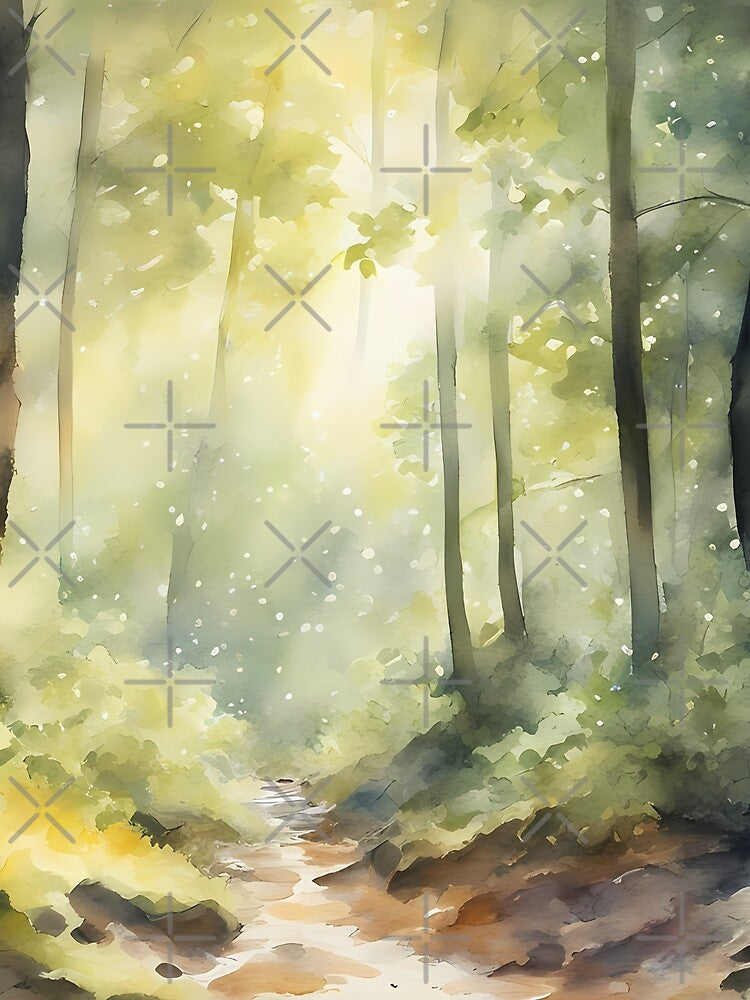 Sunlit Forest Pathway by CalmnessbyChoice