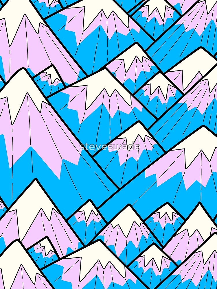 Winter pink peaks by Swadeillustrations