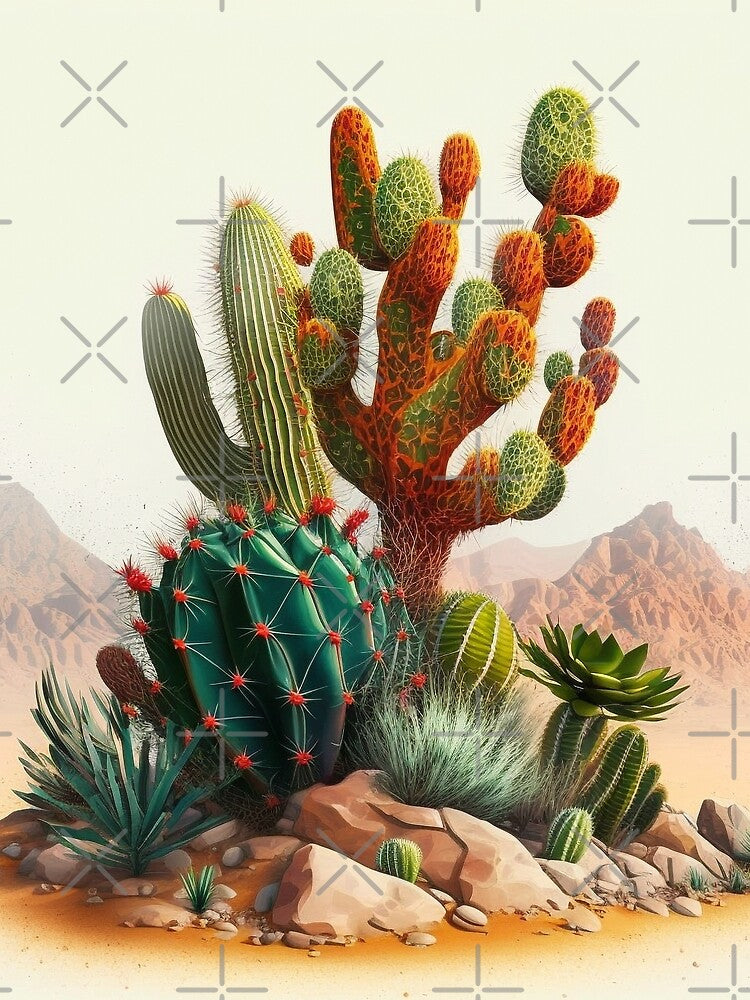 Cactus Digital Wall Art V.2 by scollum