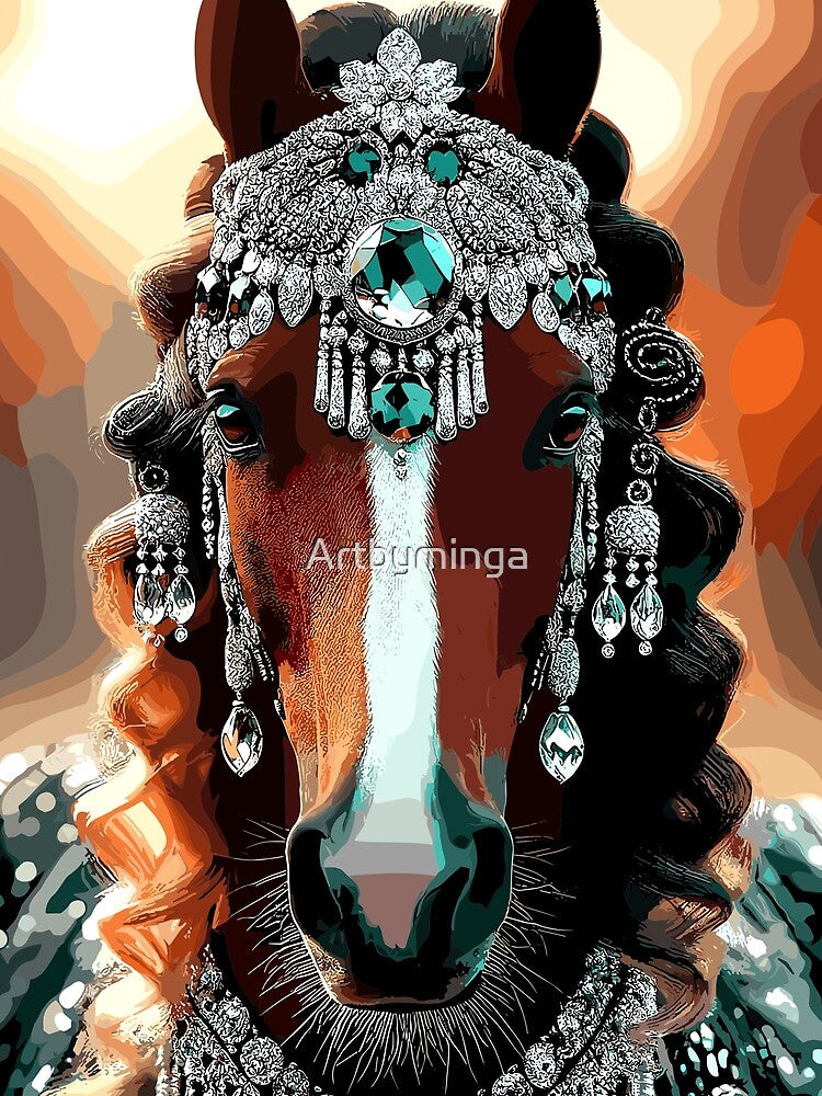 Beautiful Vibrant Equestrian Horse by Artbyminga
