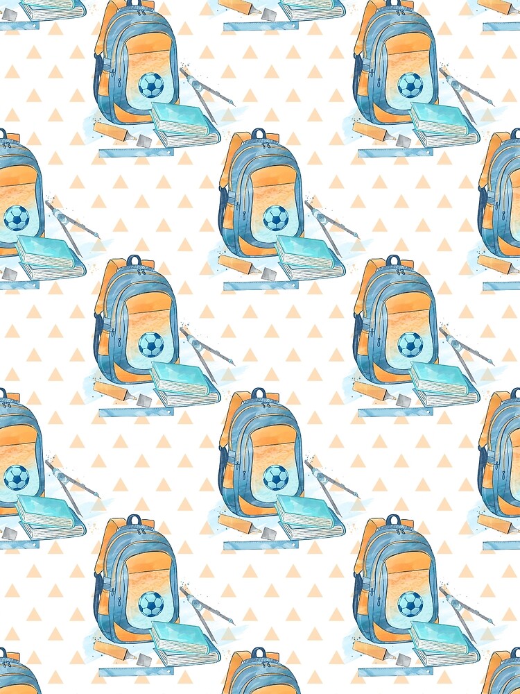 Back To School With Soccer Backpack by PatternLandia