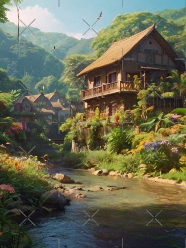 Riverside Charm in the Enchanted Forest by BlareBlare
