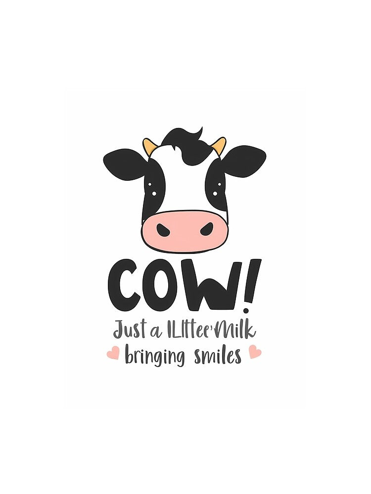 Cute Cow Quote Design - Just a Little Cow Bringing Big Smiles by TrendThreadsfor