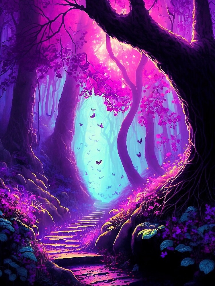 Deep Enchanted Butterfly Forest by Digital-Castle